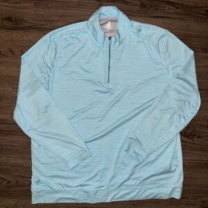 Johnnie-O Pullover Mens 2XL Blue Quarter Zip Performance Golf Tech Stretch